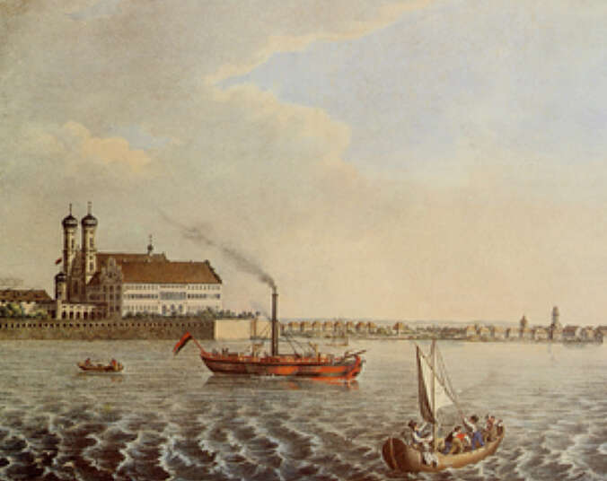 Gemälde des Dampfschiffes „Wilhelm“ (Foto: Stadtarchiv Friedrichshafen)